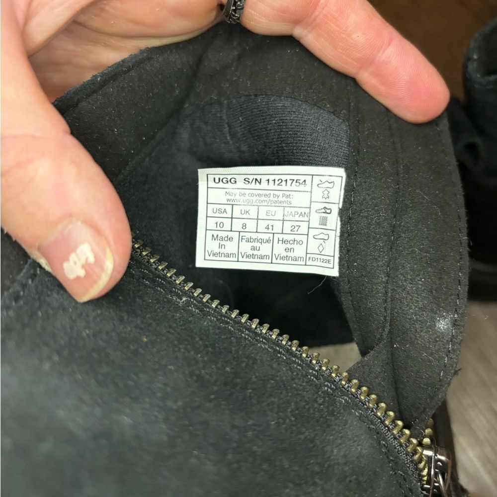 UGG | Harrison Zip Suede and Leather Boot | Size 10 - Picture 5 of 5